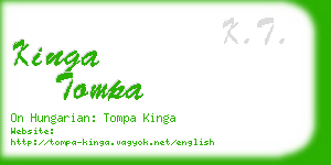 kinga tompa business card
